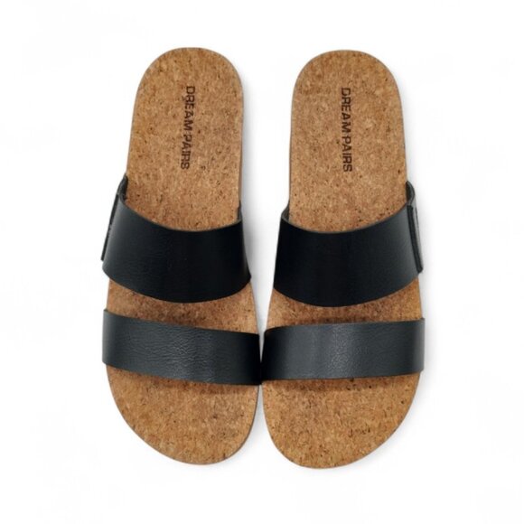 Dream Pairs Women's Size 8.5 Platform Arch Support Two Strap Beach Wedge Sandals - Picture 3 of 11